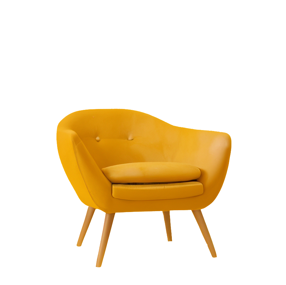 Orange colored chair